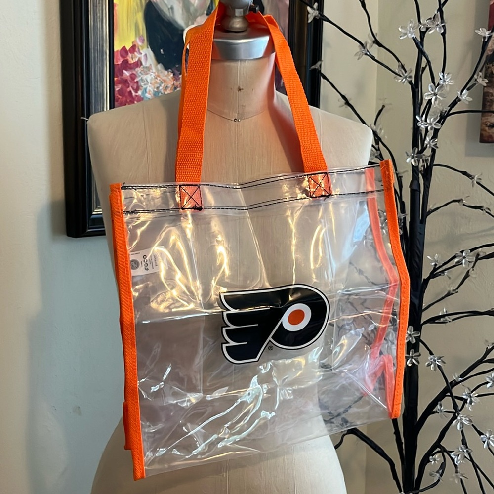 Philadelphia Flyers Logo official NHL clear tote bag national hockey league